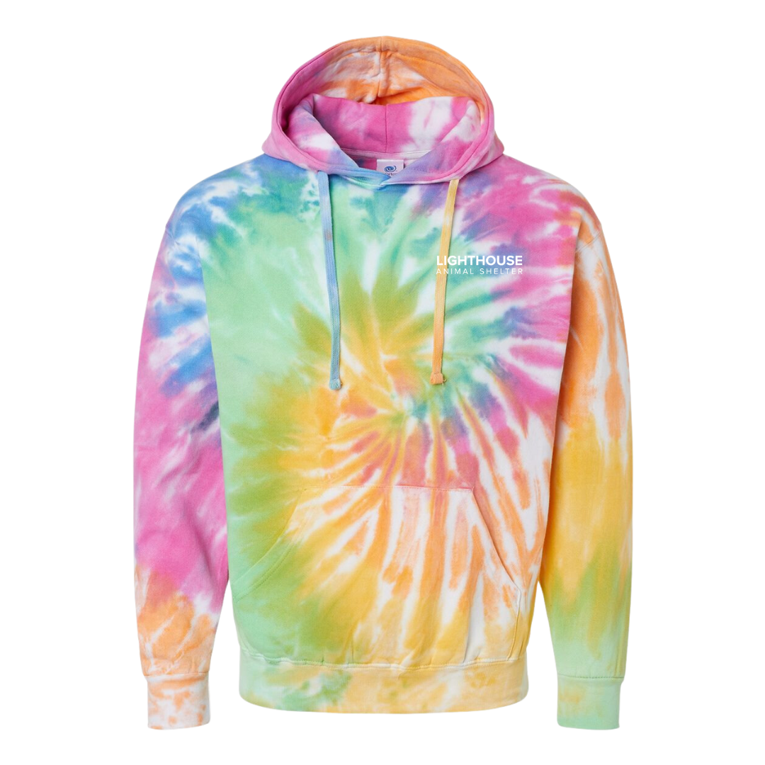 Lighthouse Tie Dye Hoodie Pastel