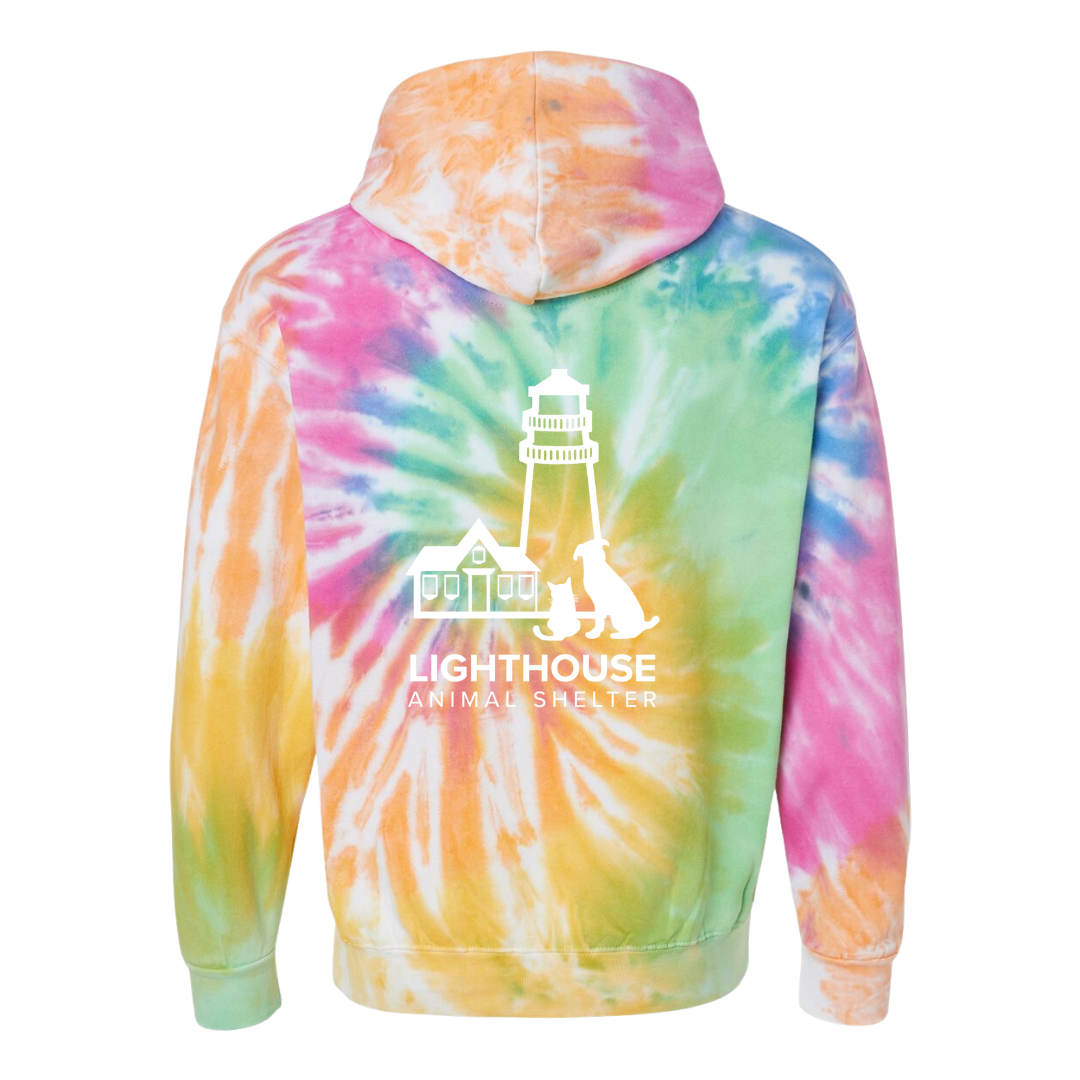 Lighthouse Tie Dye Hoodie Pastel