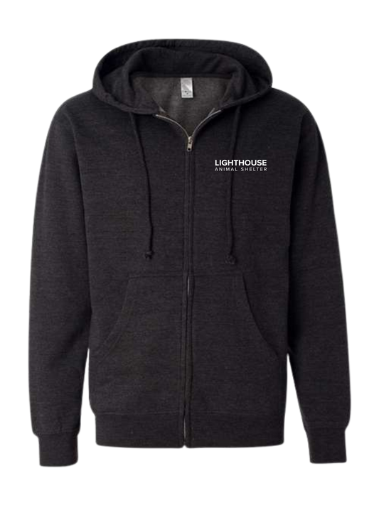 Midweight Embroidered Zip-up Hoodie