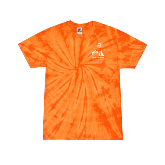 Lighthouse Animal Shelter Orange Tie-dye T-shirt