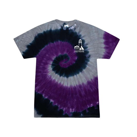Lighthouse Animal Shelter Purple Tie-dye T-shirt