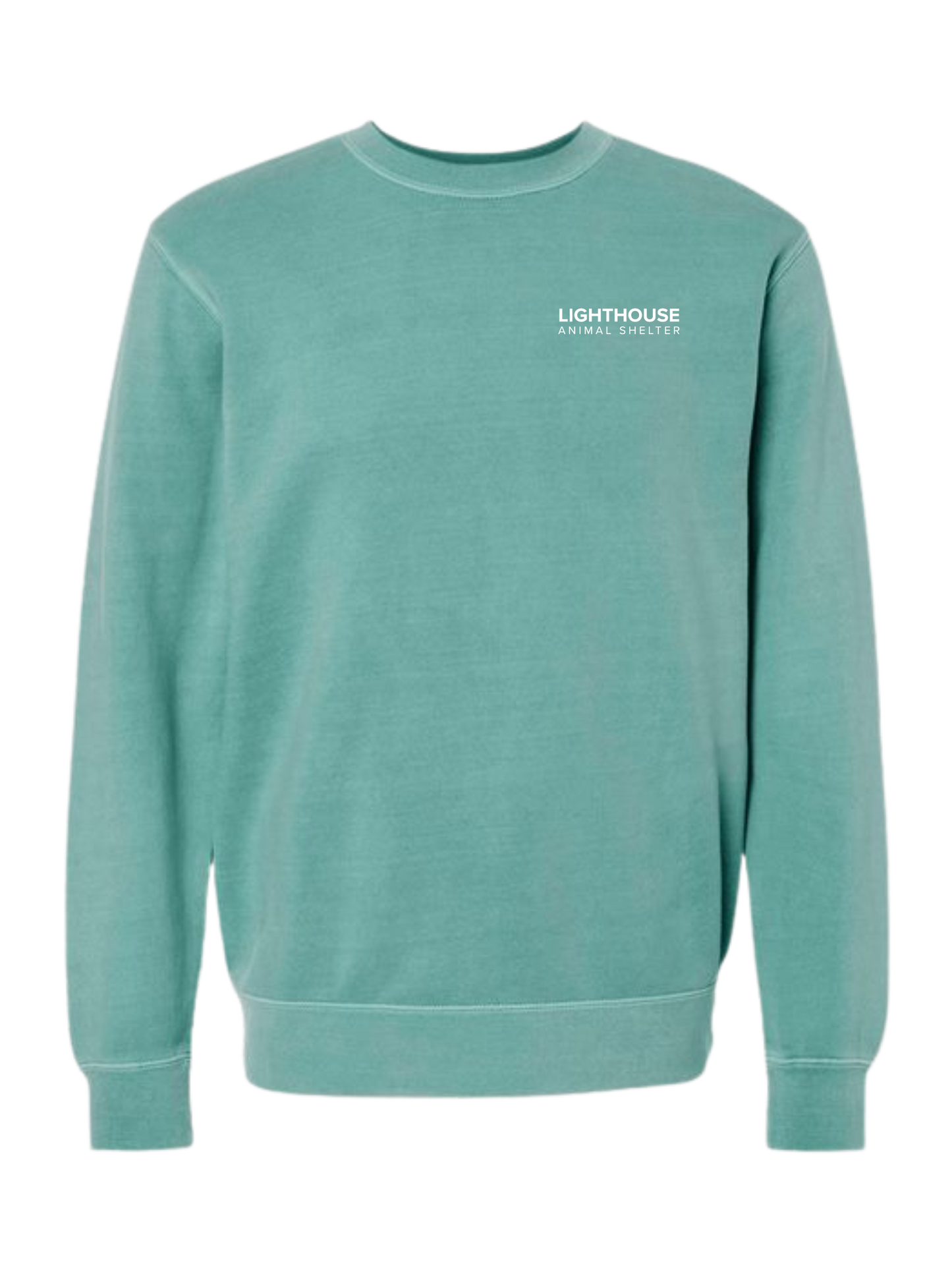 Green Embroidered Lighthouse Crewneck