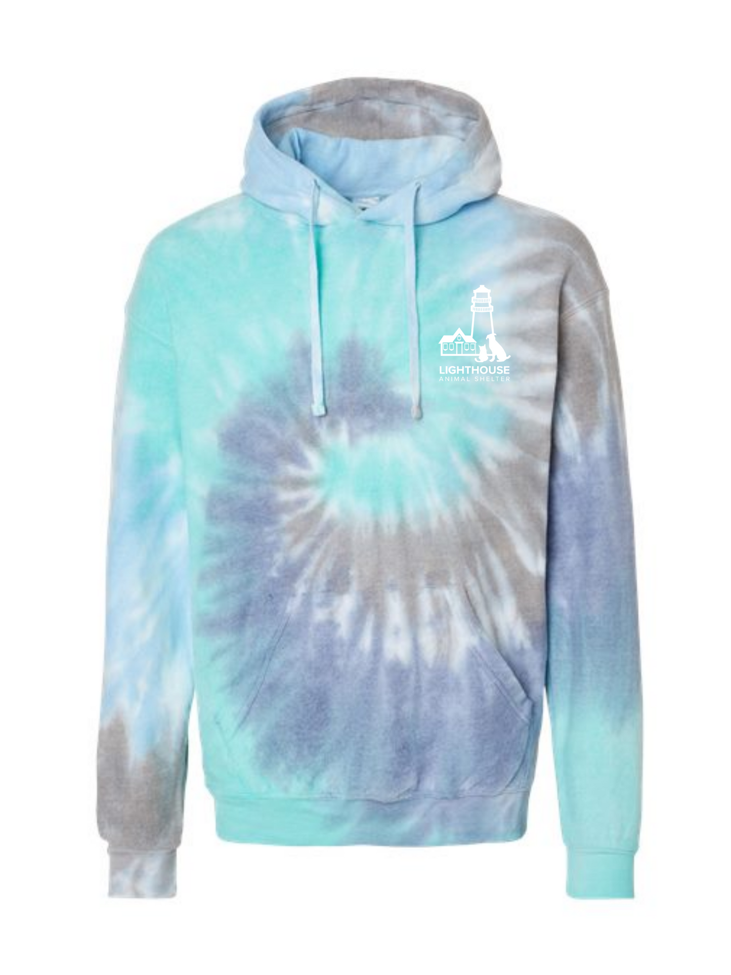 Blue Tie-dye Lighthouse Hoodie
