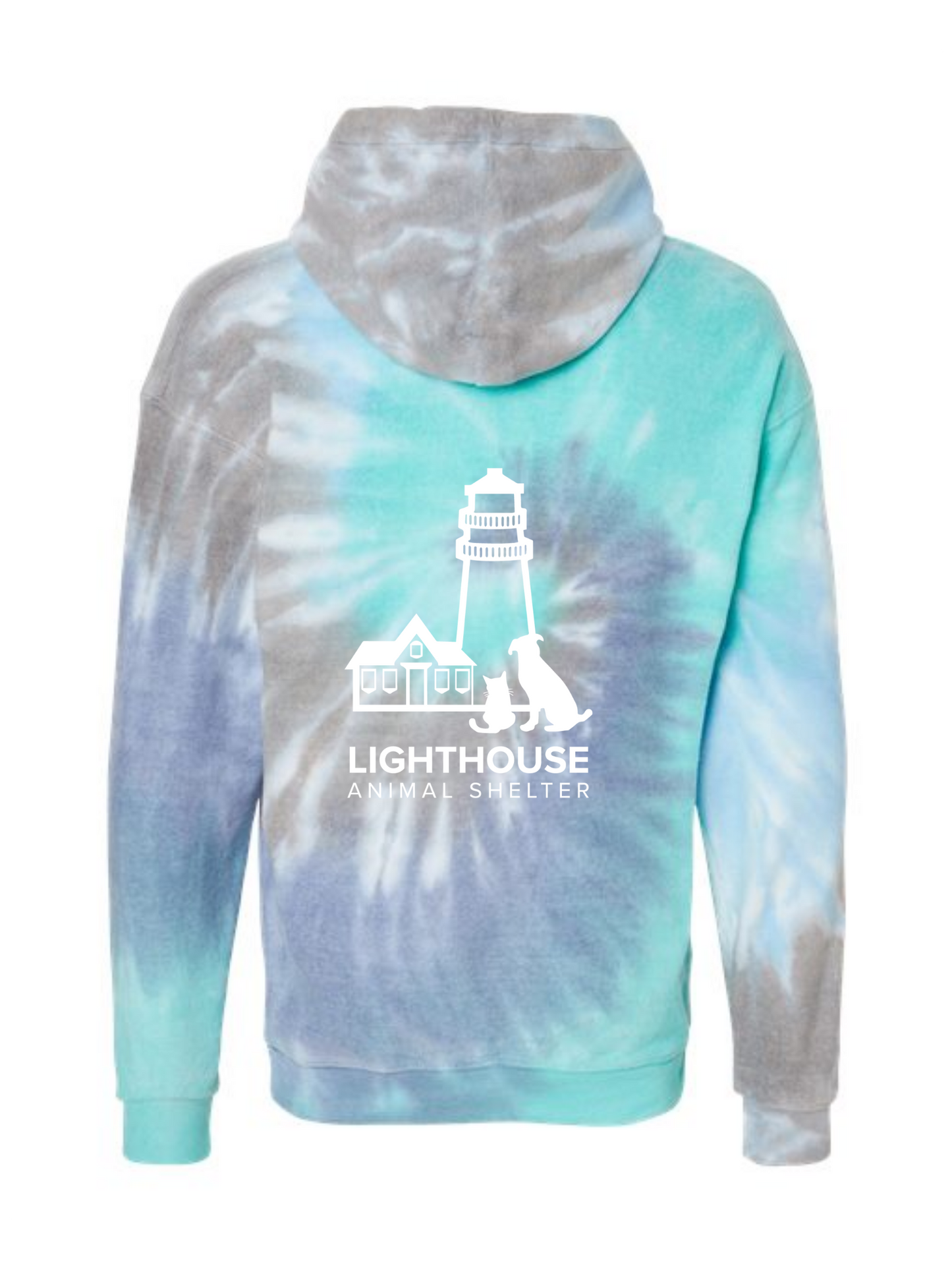 Blue Tie-dye Lighthouse Hoodie