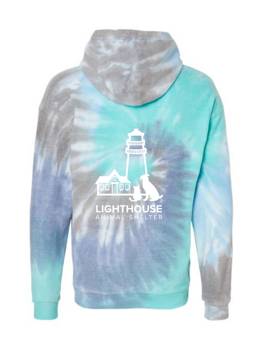 Blue Tie-dye Lighthouse Hoodie